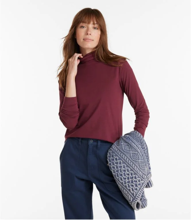 Women''s Soft Stretch Supima Tee, Turtleneck - Image 3