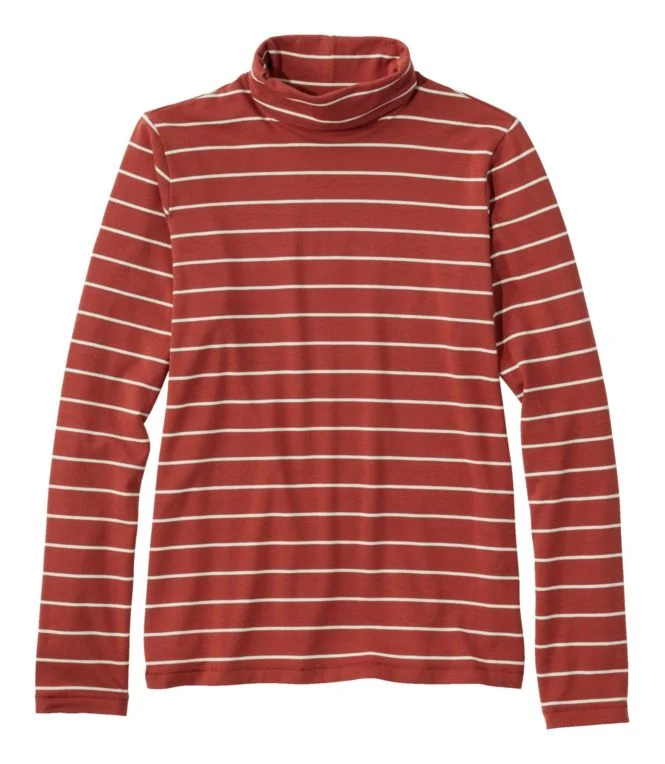 Alternative view of Women''s Soft Stretch Supima Tee, Turtleneck Stripe