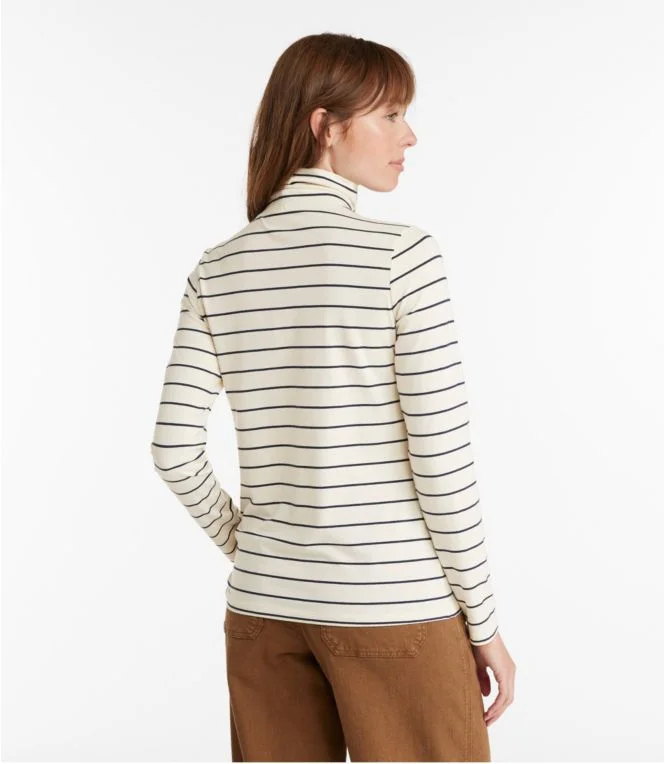 Women''s Soft Stretch Supima Tee, Turtleneck Stripe - Image 4