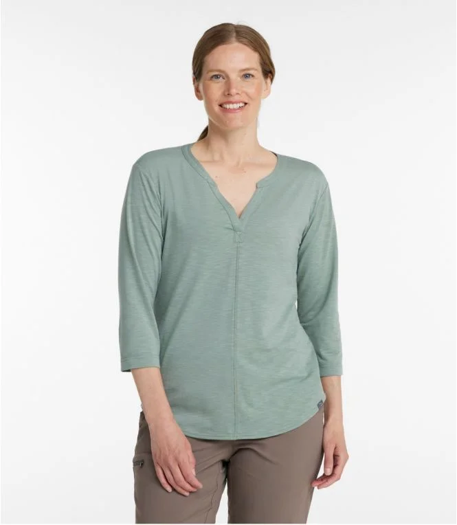 Women''s Streamside Tee, Three-Quarter-Sleeve Splitneck - Image 3