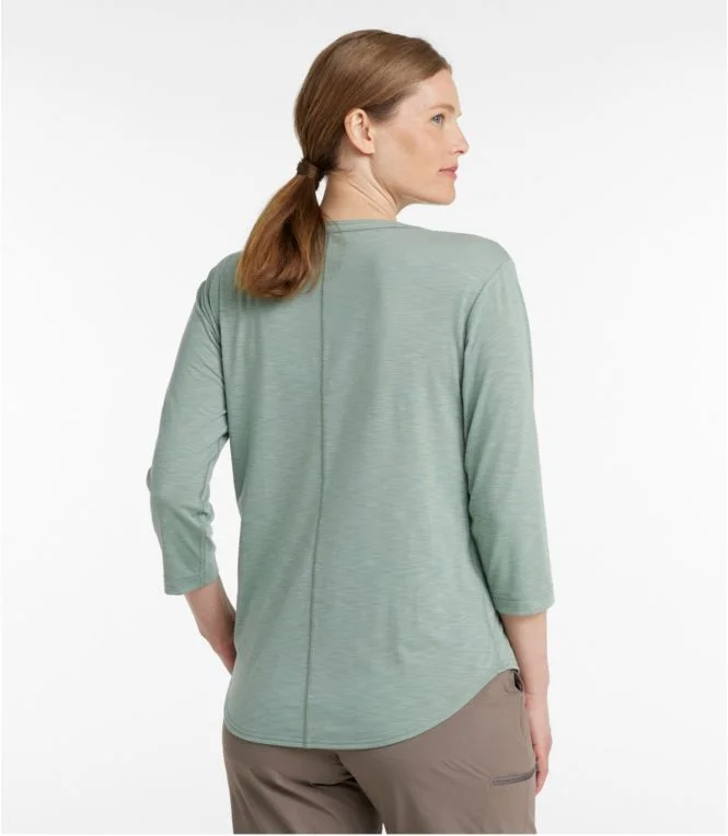 Women''s Streamside Tee, Three-Quarter-Sleeve Splitneck - Image 4