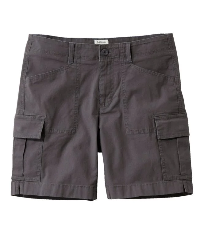 Women''s Stretch Canvas Cargo Shorts, Mid-Rise