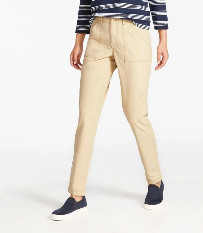 Women''s Stretch Canvas Pants, Mid-Rise Slim-Leg Ankle - Image 3