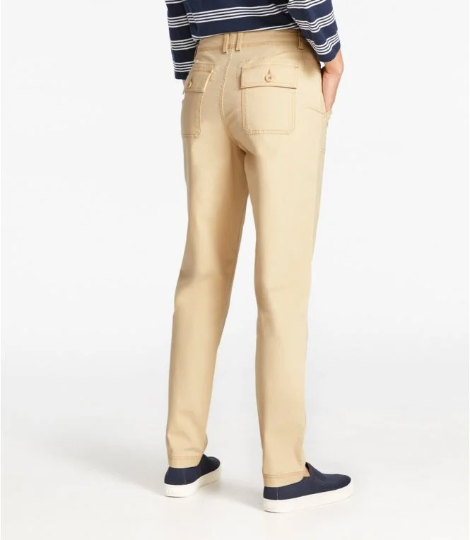 Women''s Stretch Canvas Pants, Mid-Rise Slim-Leg Ankle - Image 4