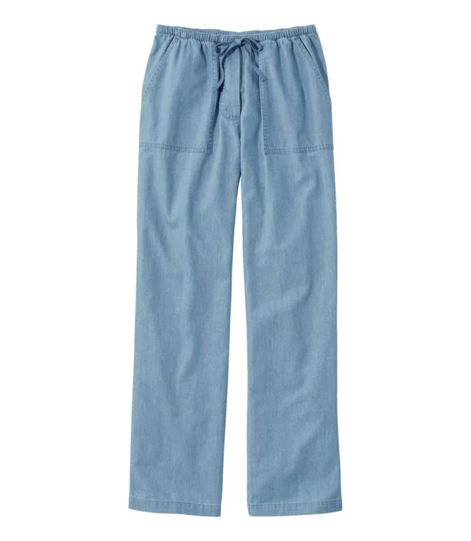 Alternative view of Women''s Sunwashed Denim Pants, Straight-Leg