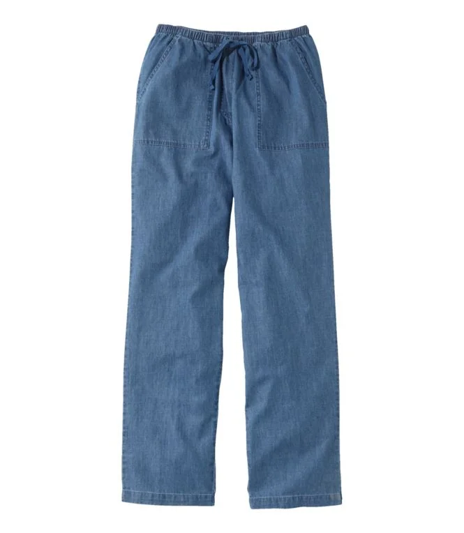 Women''s Sunwashed Denim Pants, Straight-Leg - Image 6