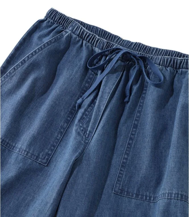 Women''s Sunwashed Pants, Denim Straight-Leg Crop - Image 6