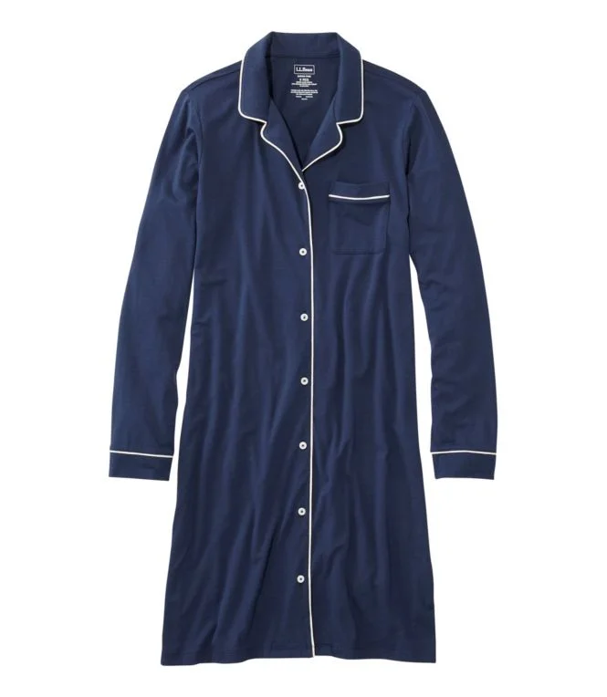 Alternative view of Women''s Super-Soft Shrink-Free Nightgown, Button-Front
