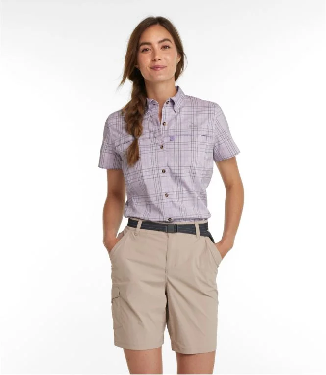 Women''s Tropicwear Shirt, Plaid Short-Sleeve