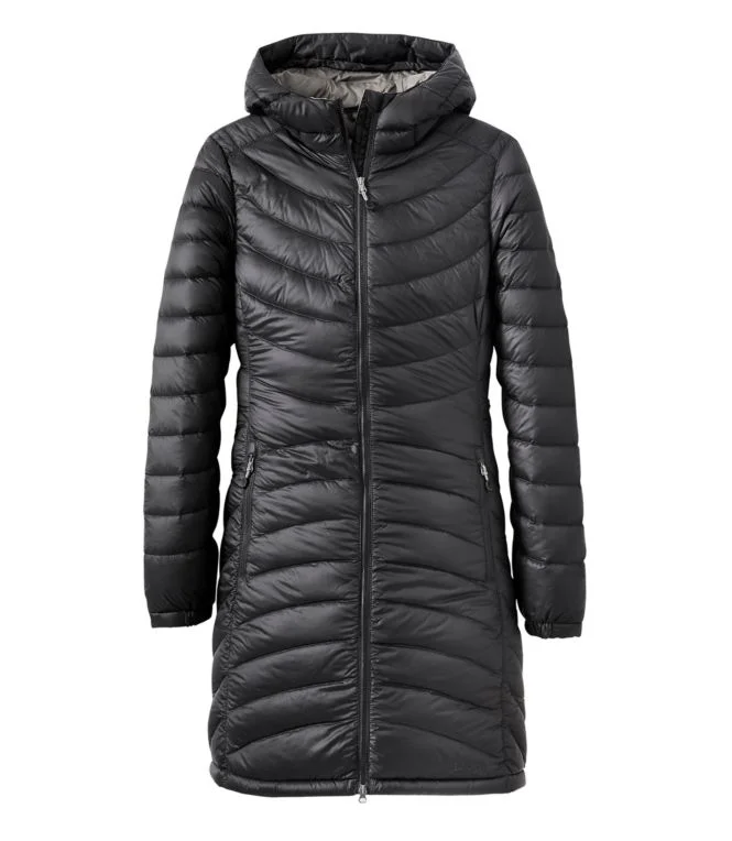 Women''s Ultralight 850 Down Hooded Coat, Three-Quarter Length
