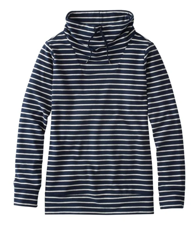 Alternative view of Women''s Ultrasoft Sweats Funnelneck Pullover, Stripe