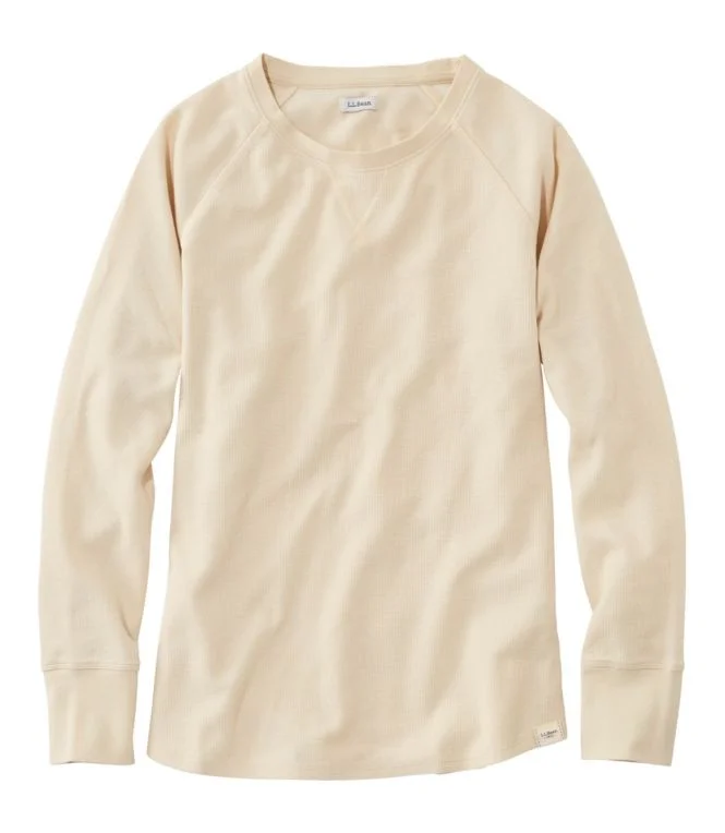 Women''s Unshrinkable Mini-Waffle Tee, Long-Sleeve Crewneck - Image 12