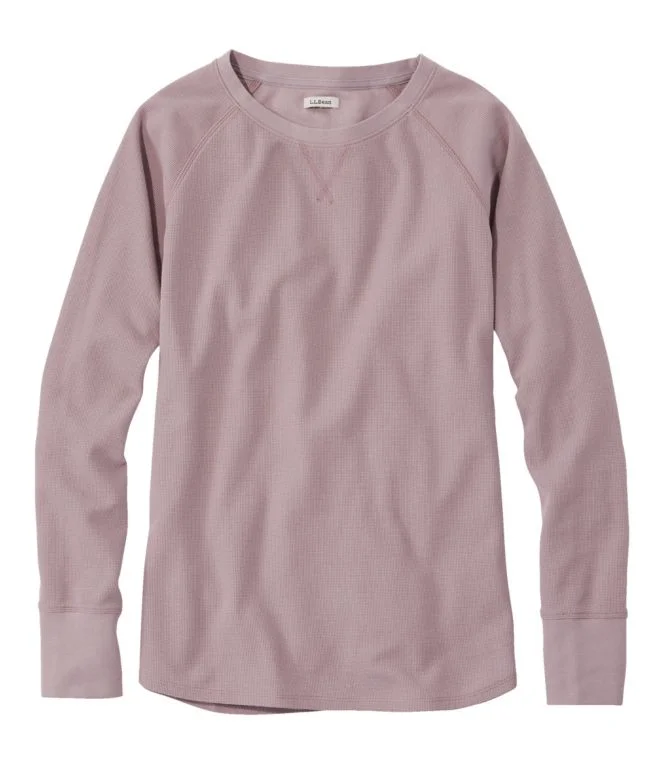 Women''s Unshrinkable Mini-Waffle Tee, Long-Sleeve Crewneck - Image 13