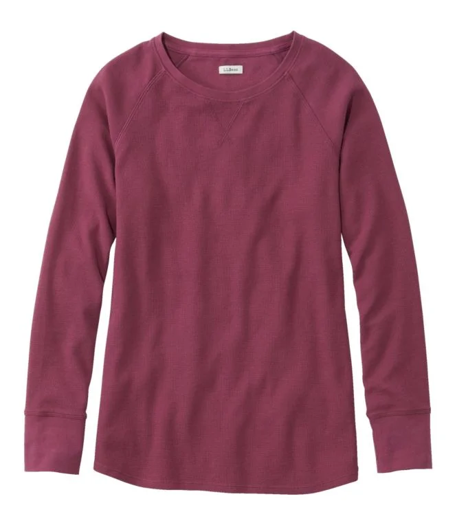 Women''s Unshrinkable Mini-Waffle Tee, Long-Sleeve Crewneck - Image 11