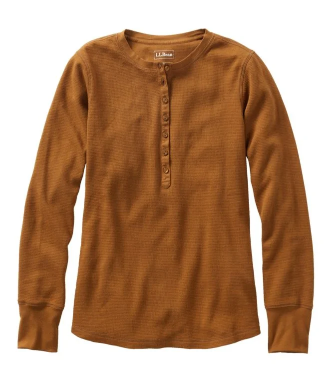 Women''s Waffle-Knit Henley