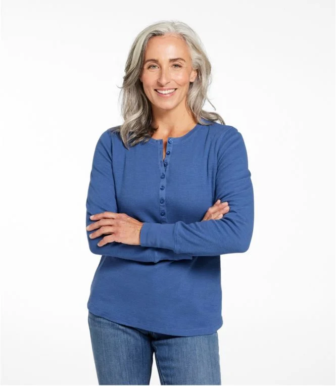 Women''s Waffle-Knit Henley - Image 3