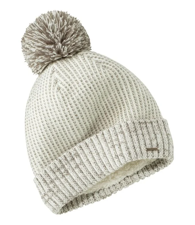 Women''s Winter Lined Pom Hat